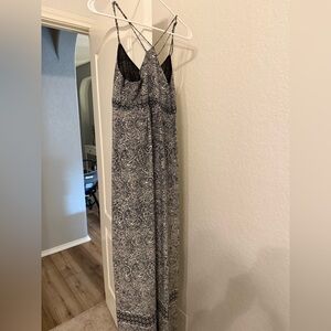 LOFT Black and White Patterned Dress